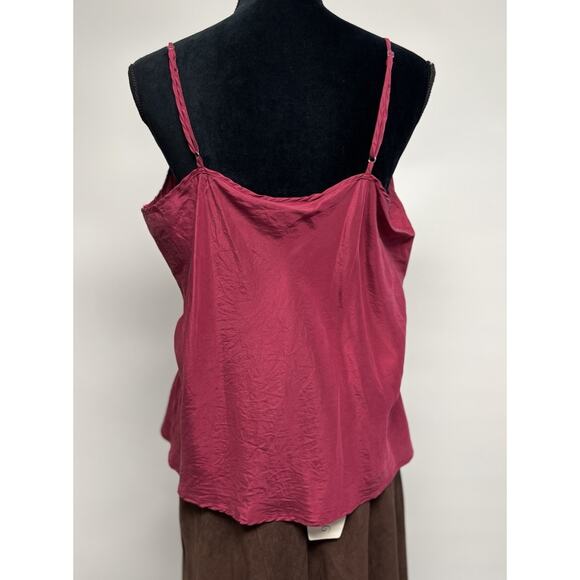 Y2K 100% Silk Babydoll Camisole Tank Top Sz 16 Sequin Fairy Grunge Whimsigoth - Picture 2 of 9